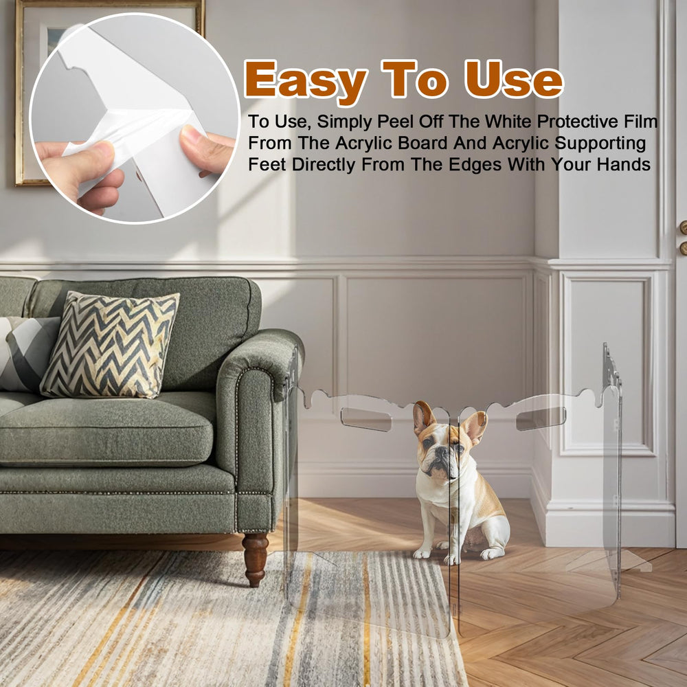 Upitry Clear Acrylic Gate folded compact for storage.