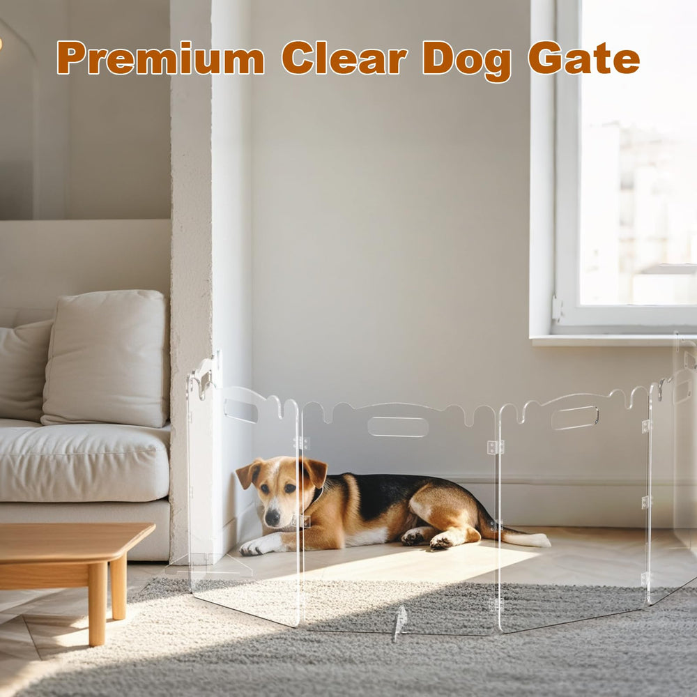 Upitry Clear Acrylic Gate as a decorative room divider.