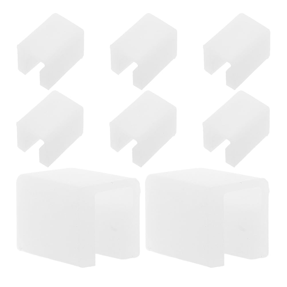 UPKOCH 8Pcs clear silicone corner protectors for drawer handles offer gentle impact protection.