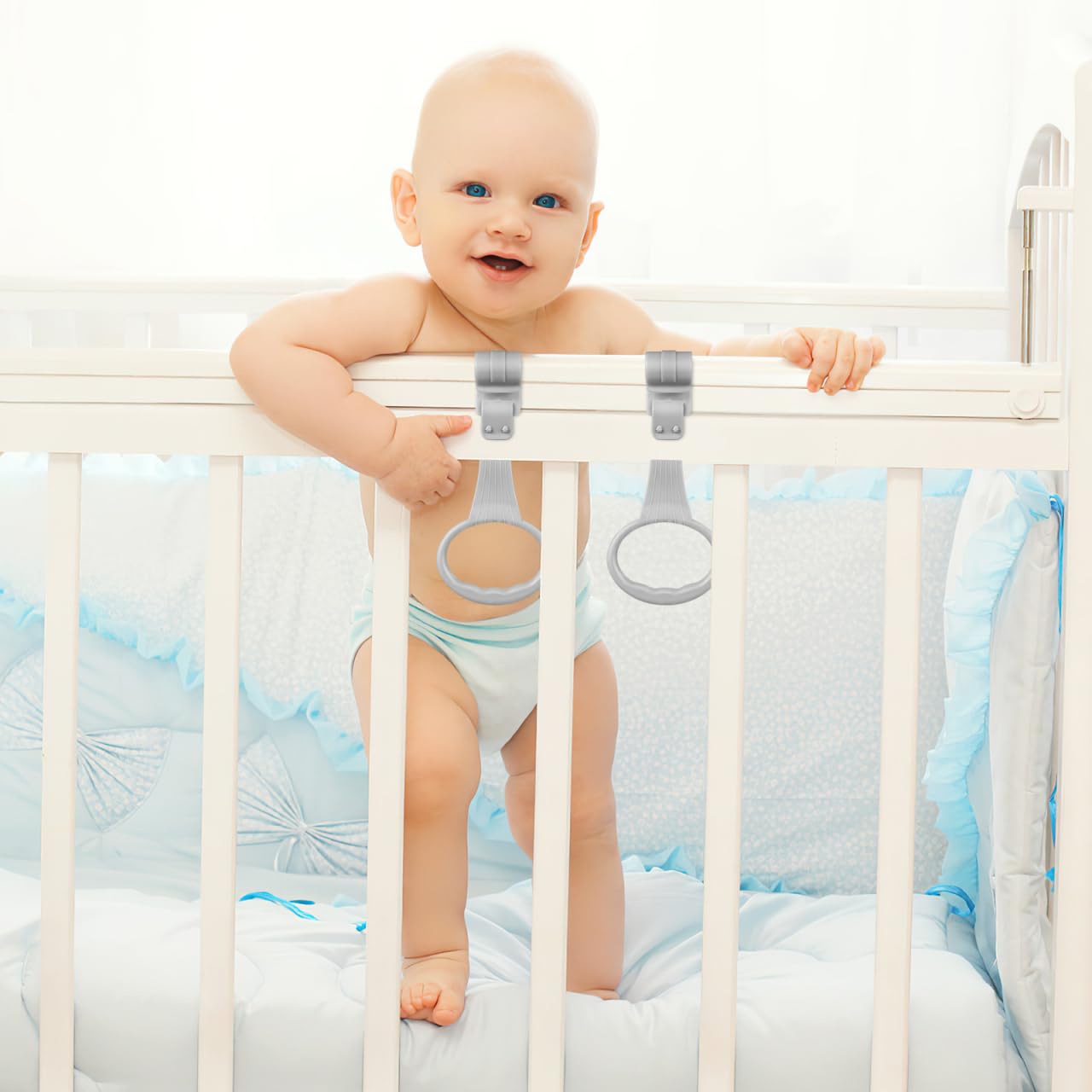 UPKOCH PP material rings are easy to wipe clean for hygienic playtime