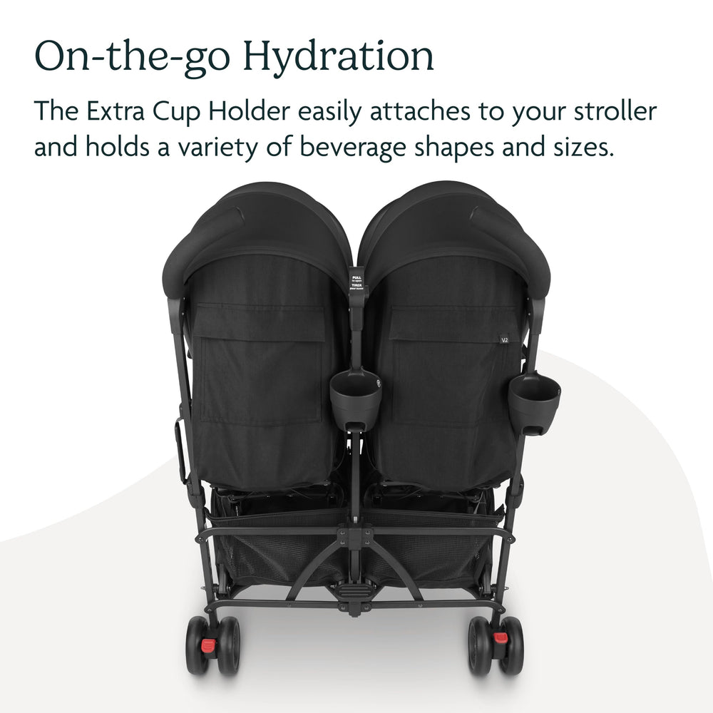 UPPAbaby Cup Holder fits G-Link V2 right clip for quick reach.