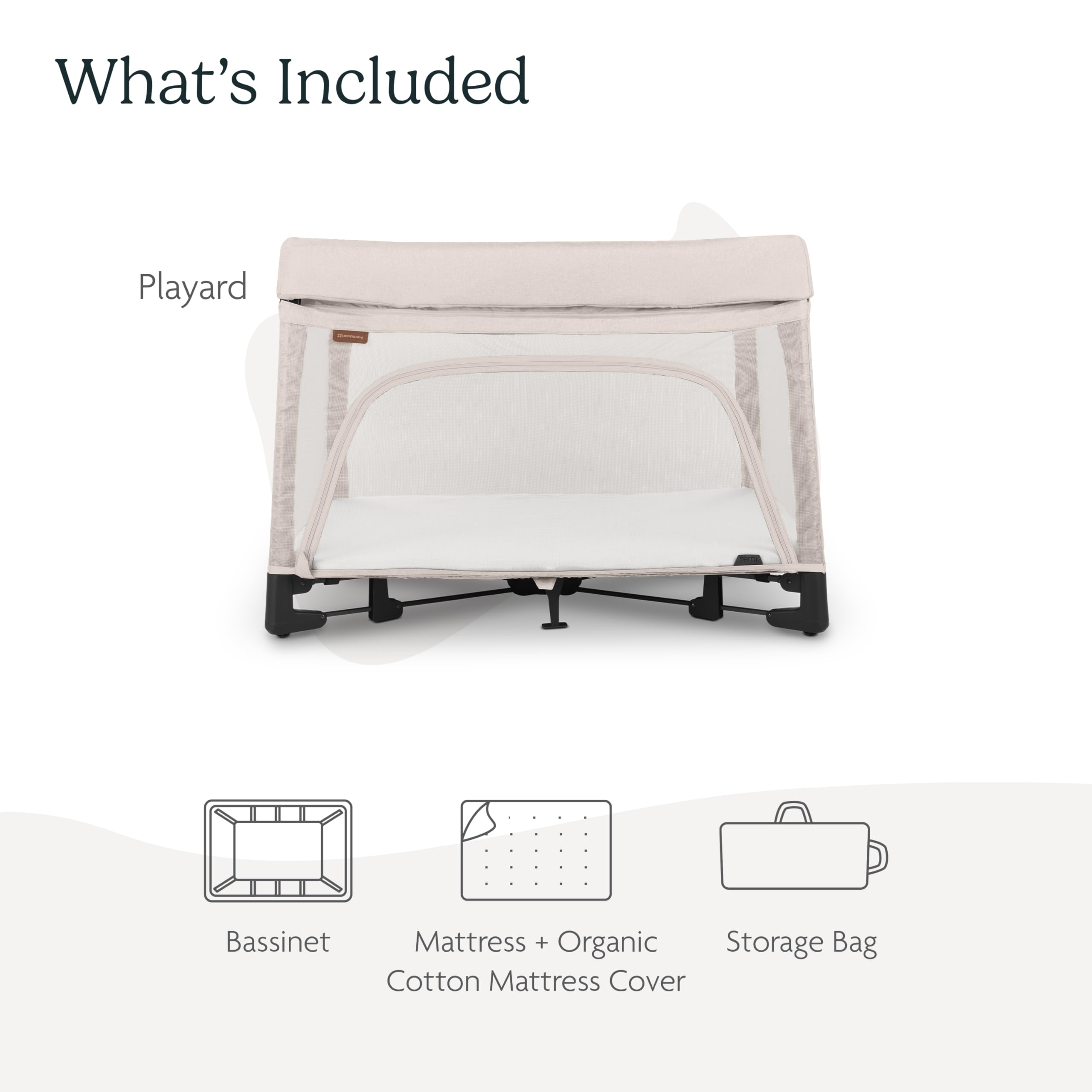 UPPAbaby Remi Playard zip-on bassinet supports newborn sleep close to parents
