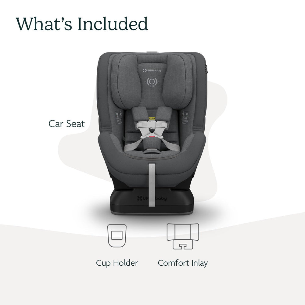 UPPAbaby Rove in forward-facing position supports growing children securely.