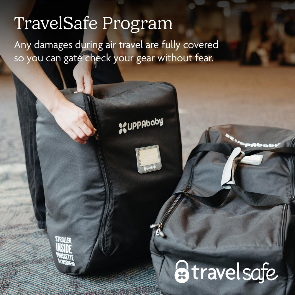 UPPAbaby travel bag folded-compact storage ready for packing.