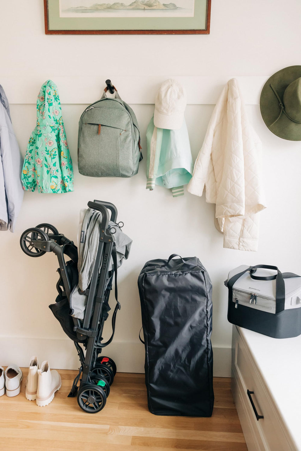 UPPAbaby travel bag identification pocket for quick recognition.