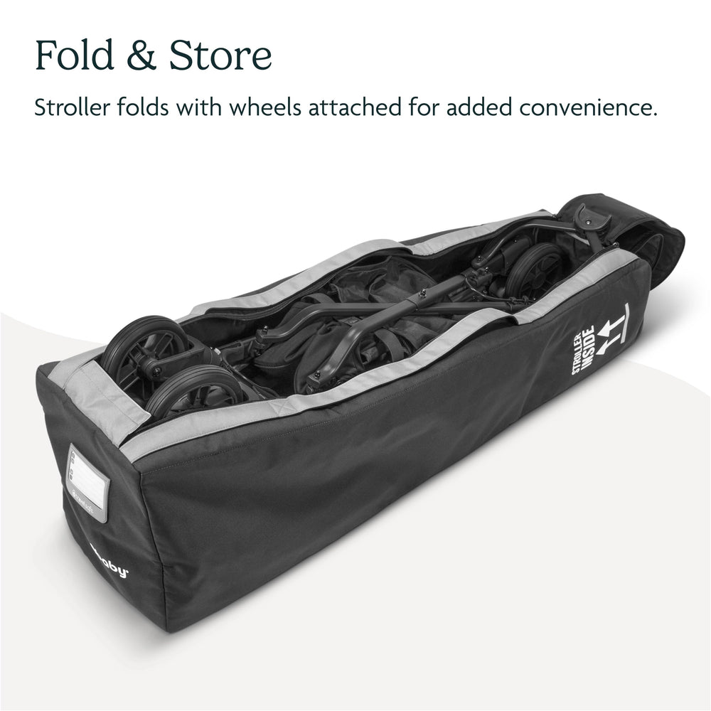 UPPAbaby travel bag side handles for easy carry on trips.