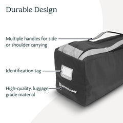 UPPAbaby travel bag wheels-attached design for convenient gate-check.