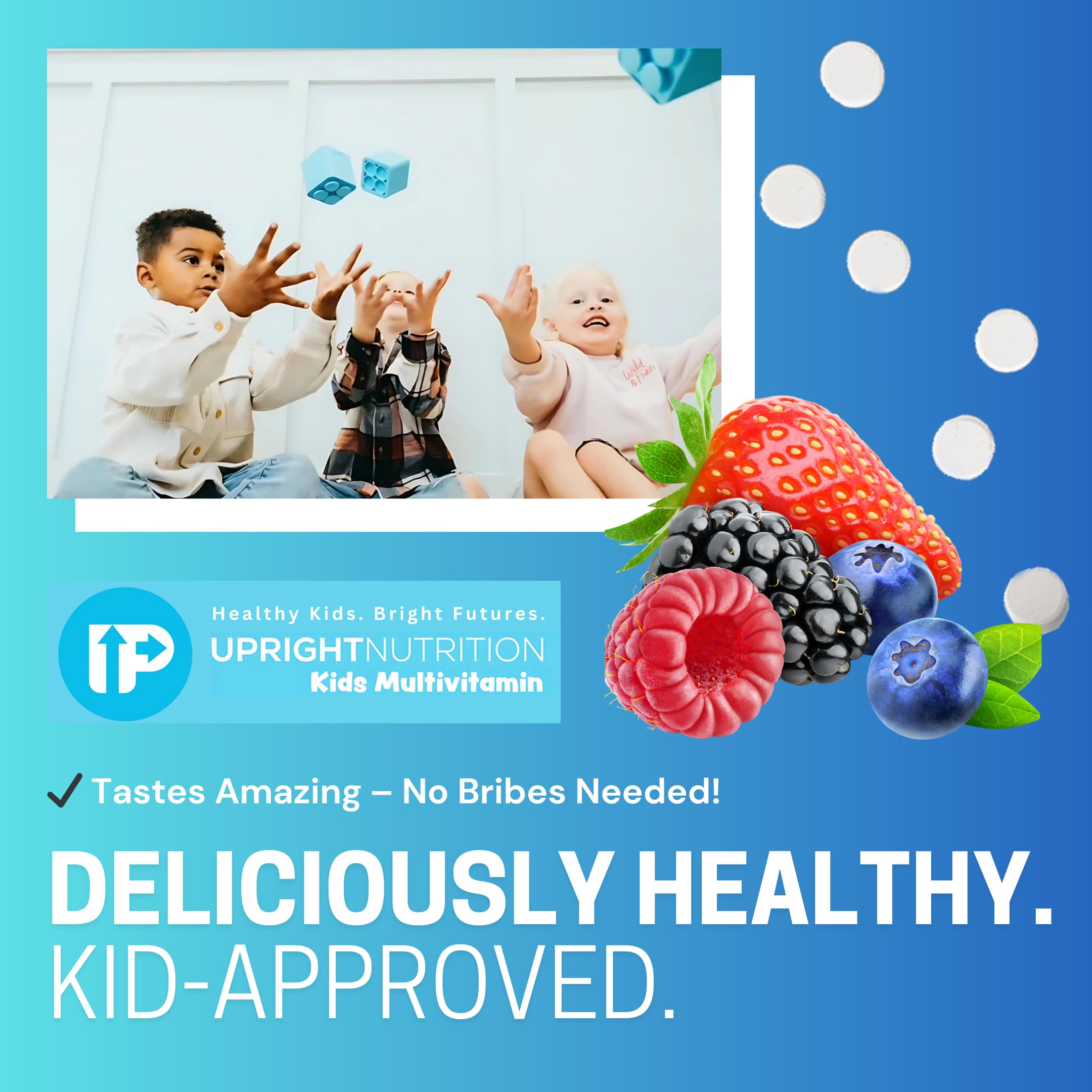 Upright Nutrition kid-friendly packaging designed for easy use during mornings.