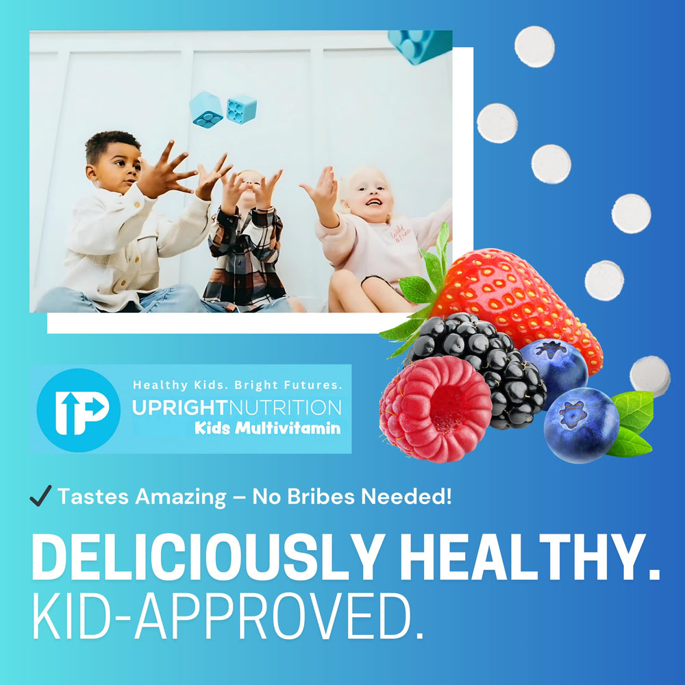 Upright Nutrition kid-friendly packaging designed for easy use during mornings.