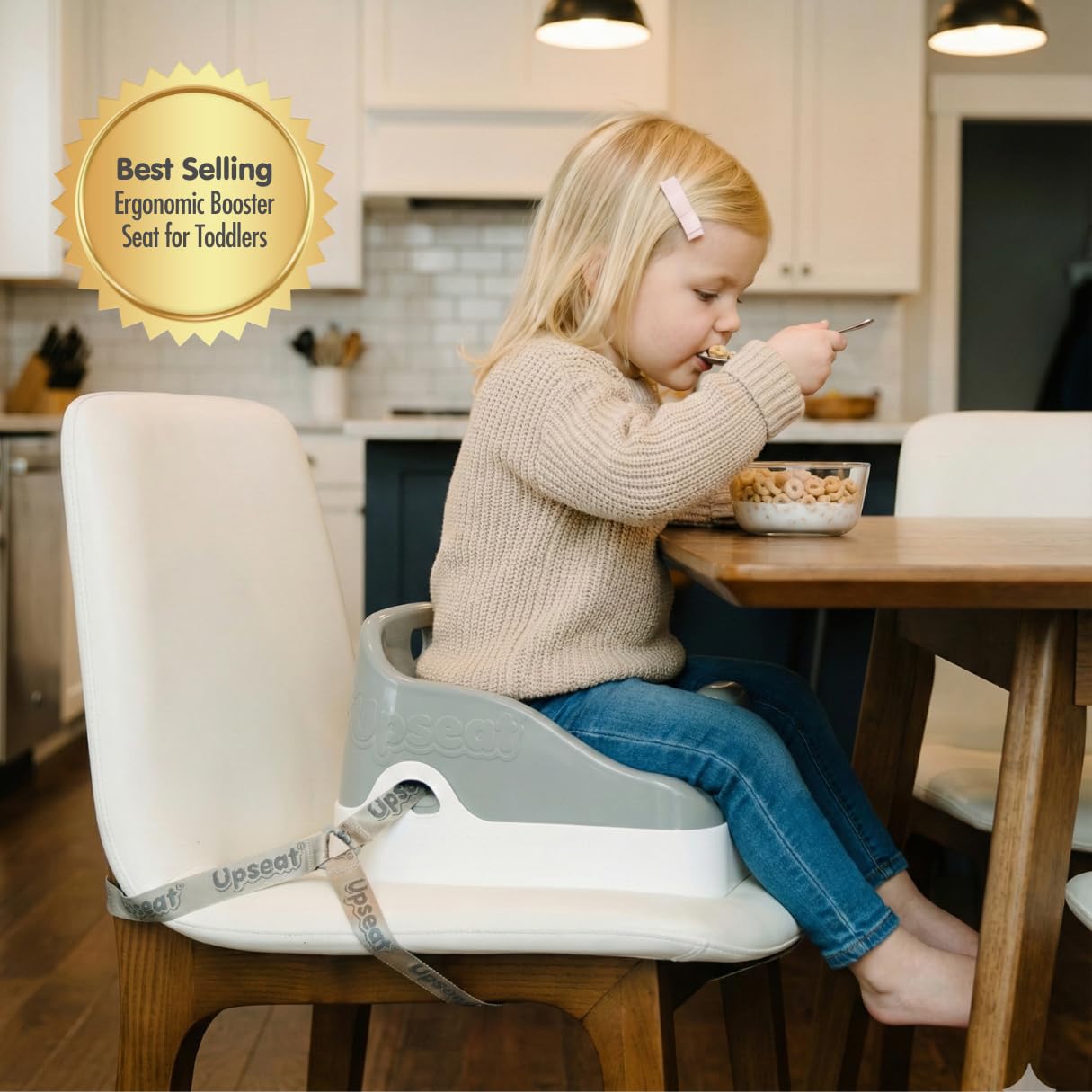 Upseat Boost with detachable platform highlighting extra height for younger children.