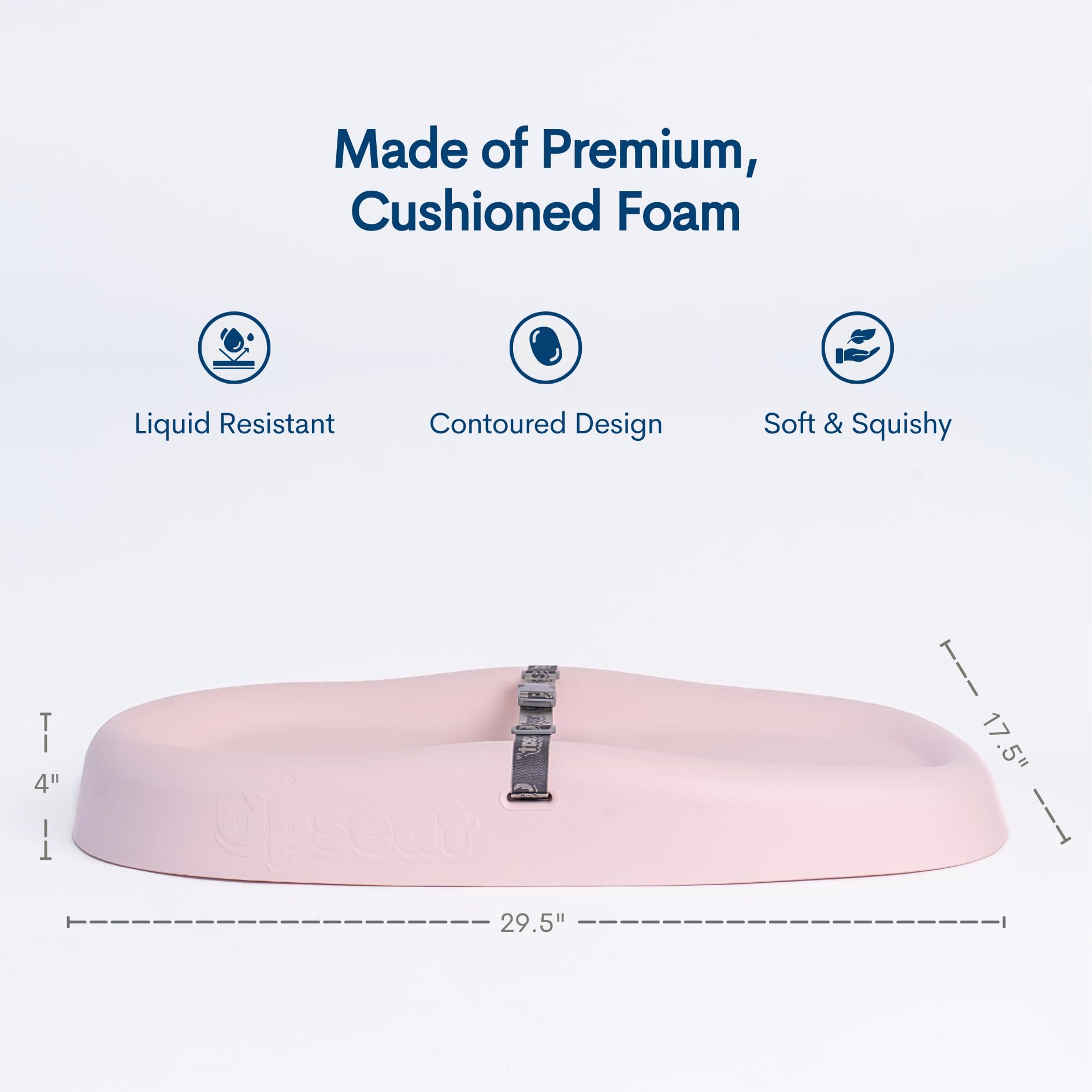 Upseat changing pad premium cushioned foam for lasting comfort and durability.