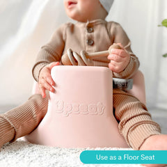 Upseat ergonomic hip-support design helps safe upright posture.
