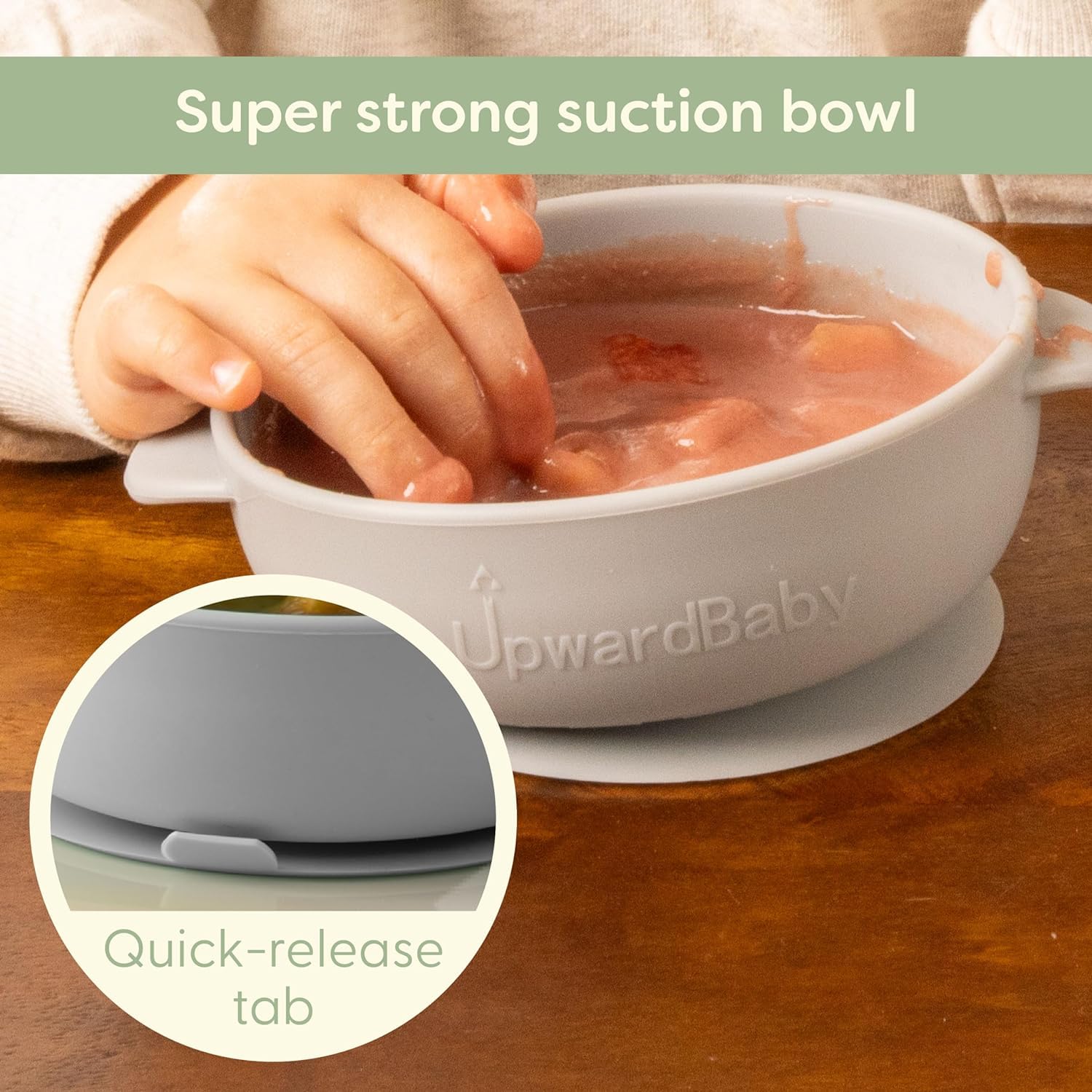 UpwardBaby baby-led weaning aid promotes independent eating.