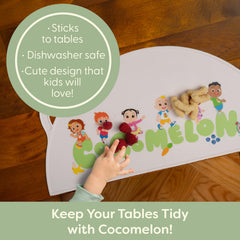 UpwardBaby CoComelon placemat raised edges contain spills during meals