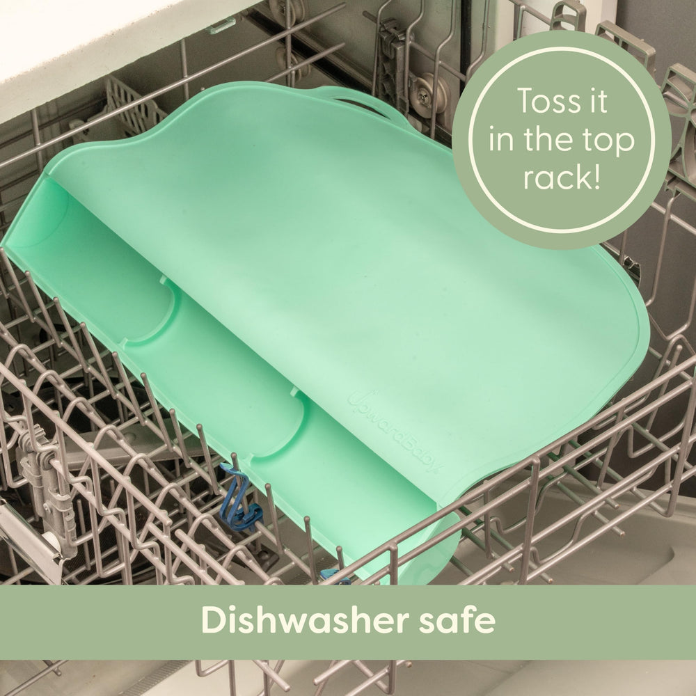 UpwardBaby easy-clean dining placemat simplifies messes