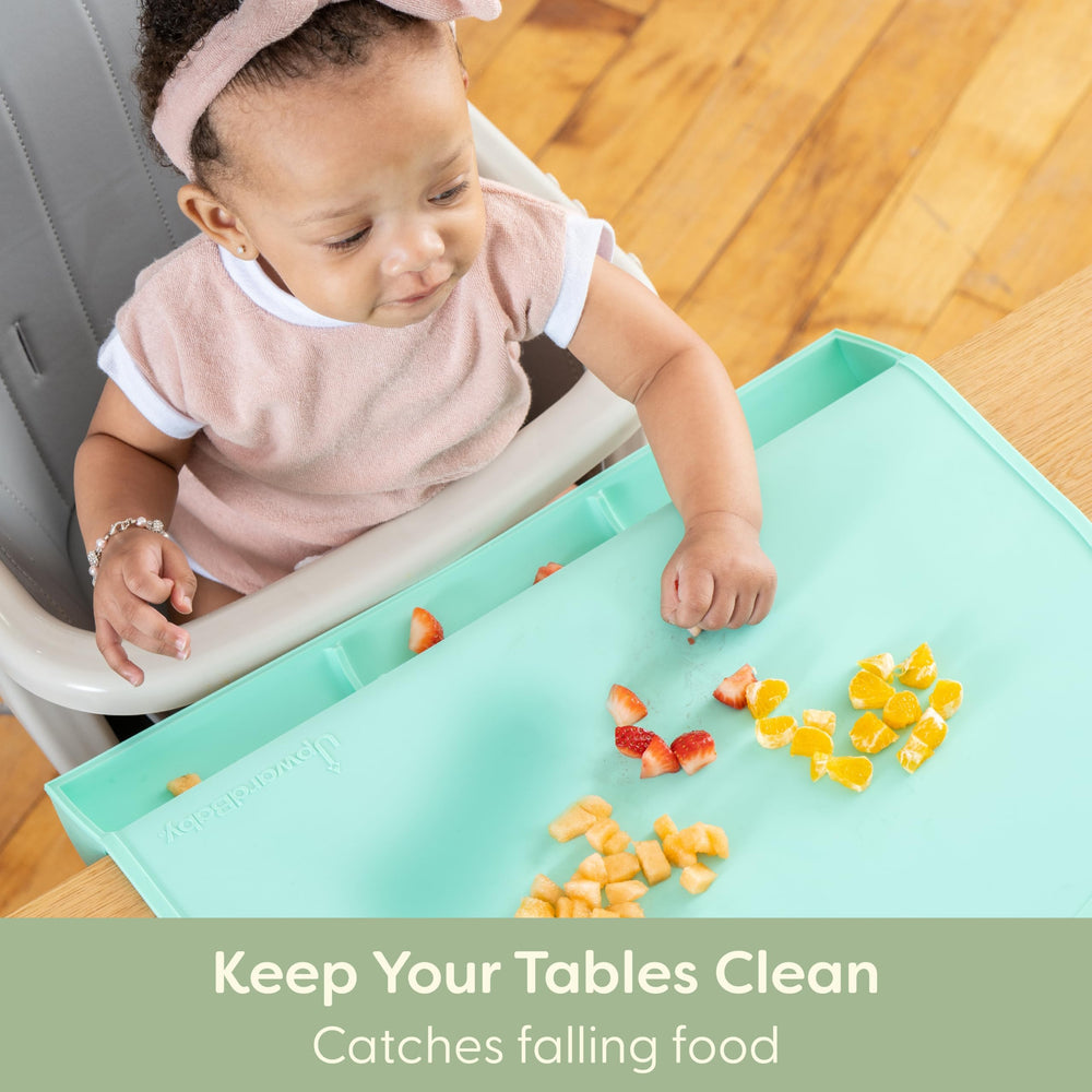 UpwardBaby placemat with food-catching pockets traps spills