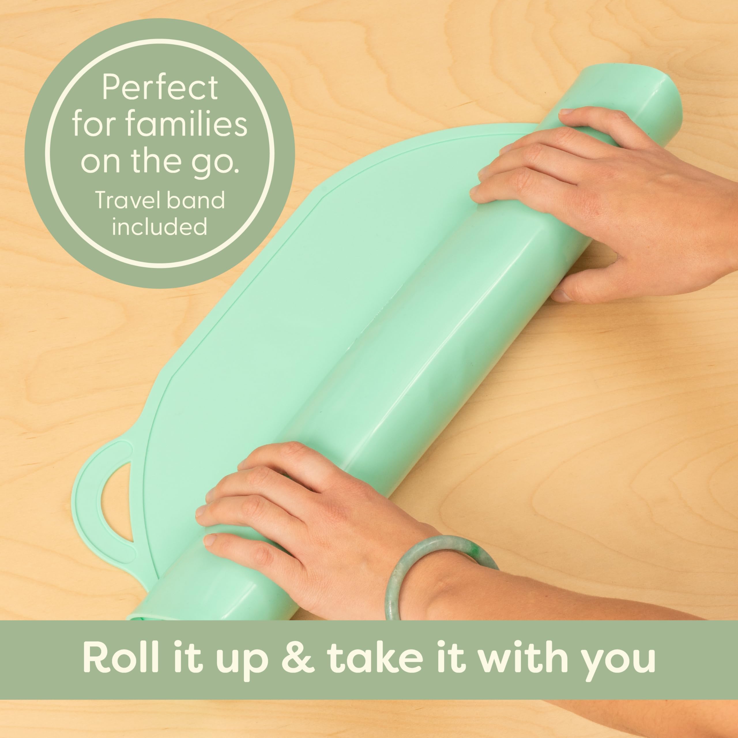 UpwardBaby restaurant-friendly placemat keeps tables tidy