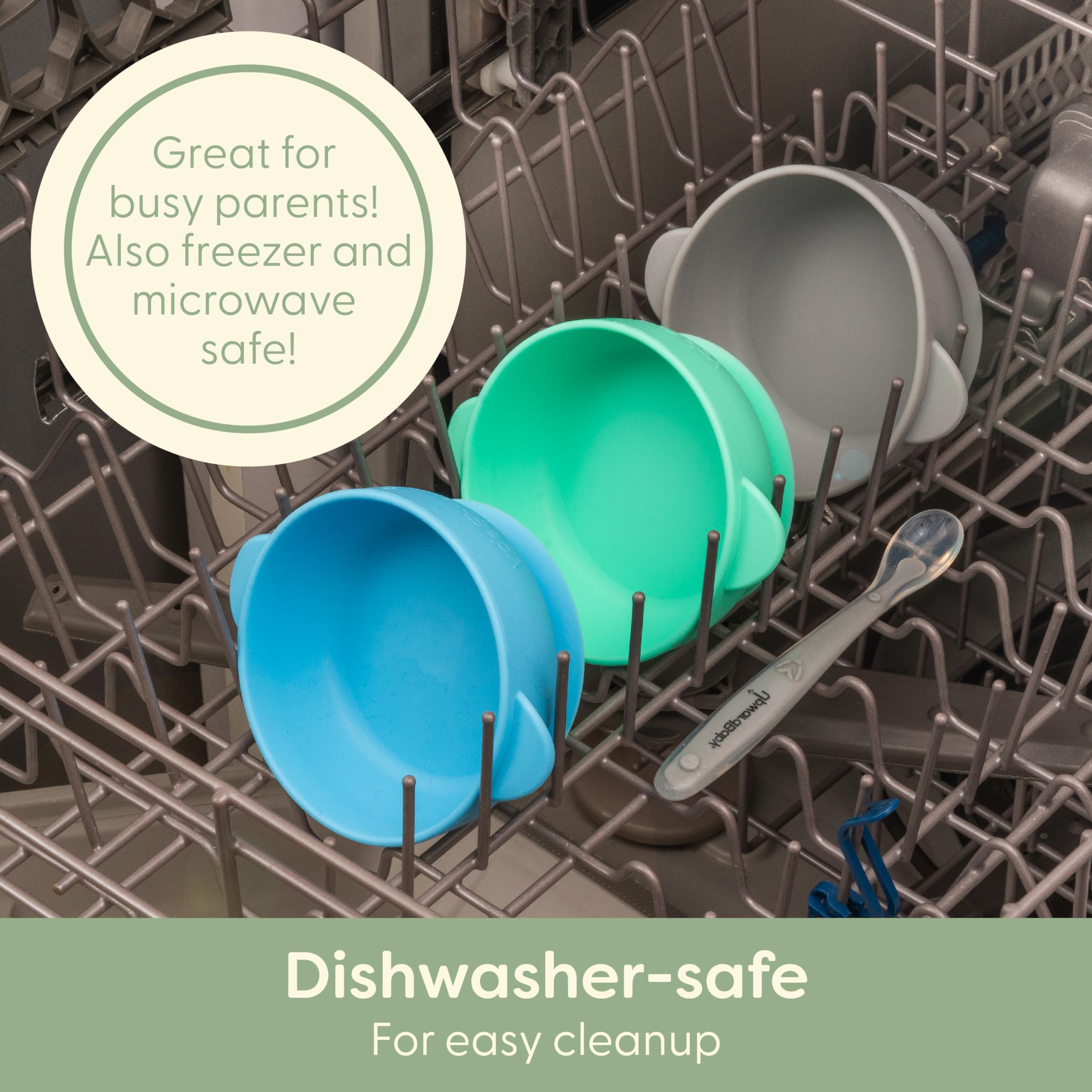 UpwardBaby bowls encourage independent eating with less mess.