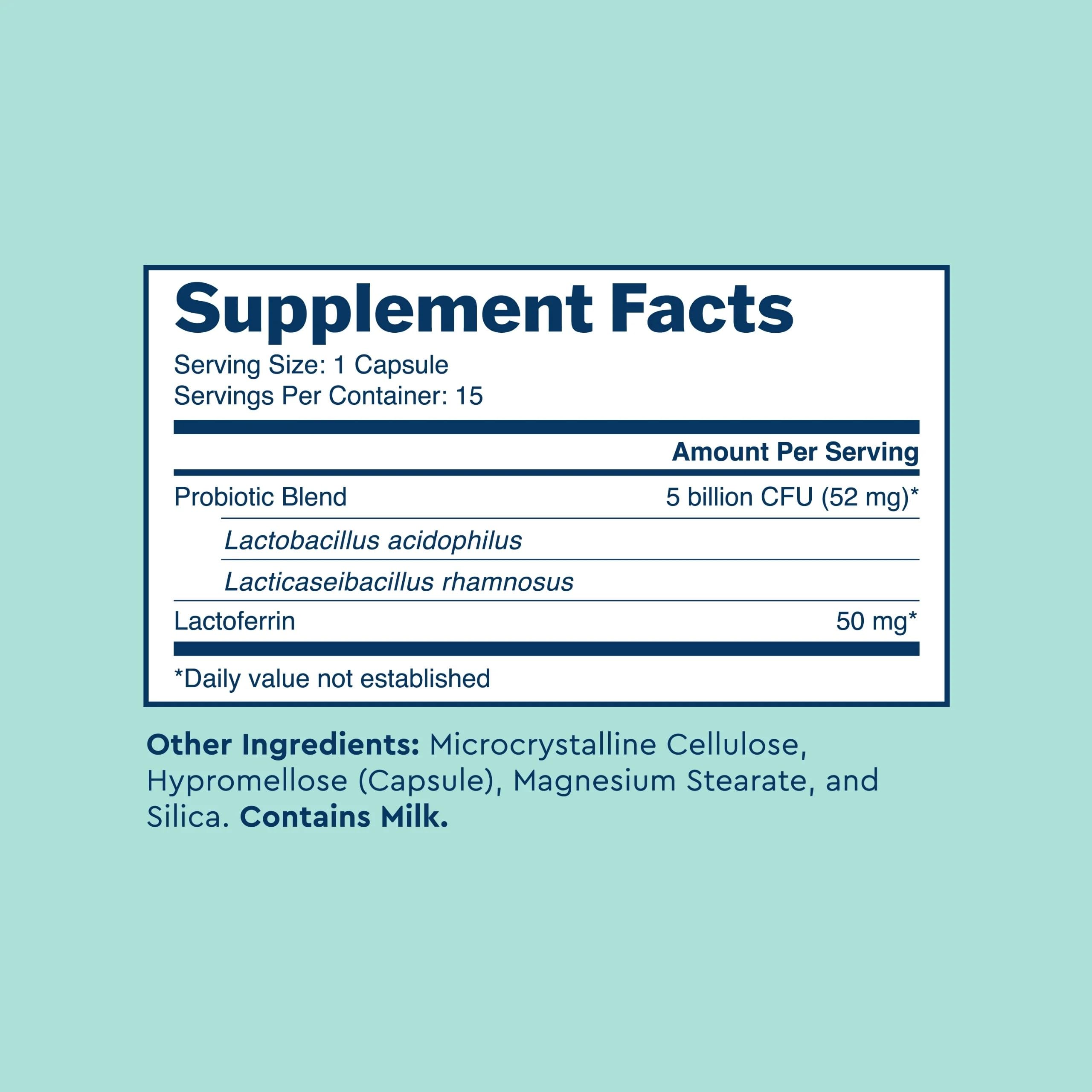 Uqora Promote capsules close-up highlighting probiotic formula