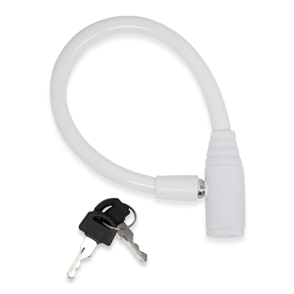 Urban August fridge lock on a side-by-side door handle for safer access.