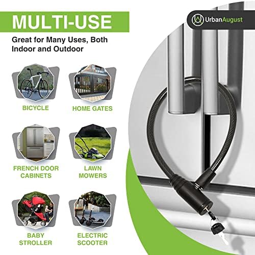 Urban August fridge lock installation fits most door handles up to 15.7 inches.