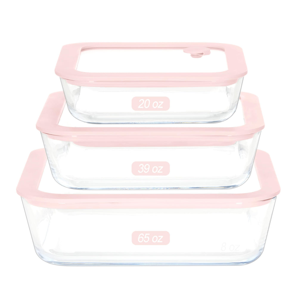 Urban Green square 65oz container with silicone lid ensures a secure seal for meal prep.