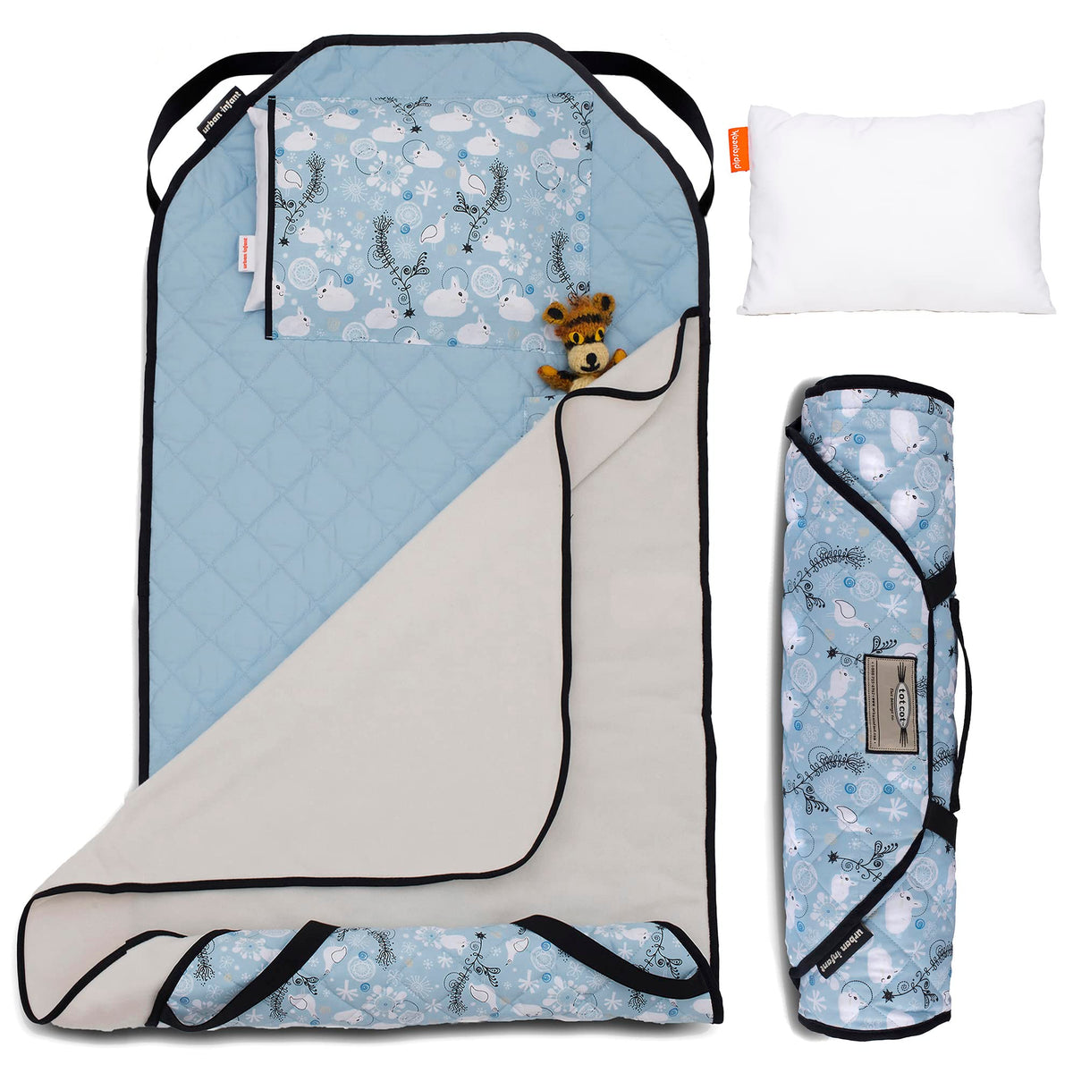 Urban Infant Tot Cot Nap Mat cover demonstrates durable all-in-one bedding for daycare.