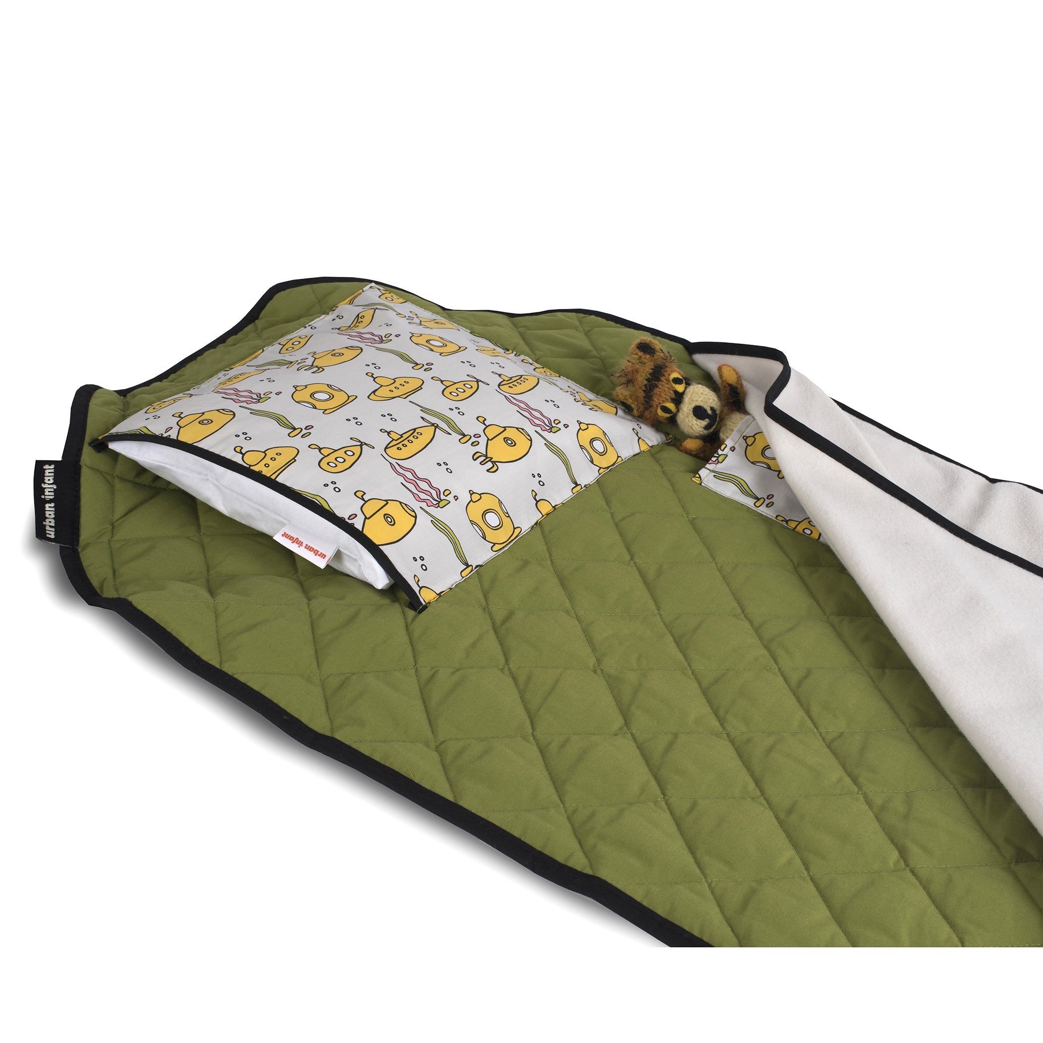 Tot Cot nap mat with no-pill fleece blanket for cozy preschool naps