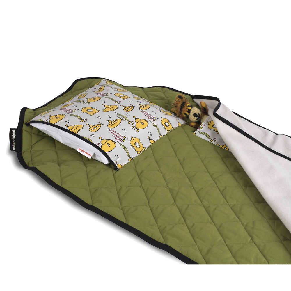 Tot Cot nap mat with no-pill fleece blanket for cozy preschool naps