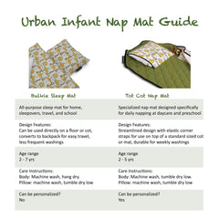 Tot Cot nap mat secret pocket for tucked plush toy