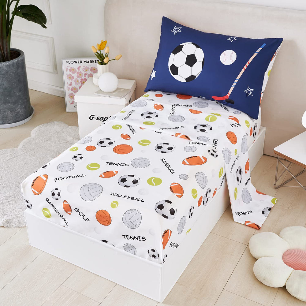URBONUR fitted sheet 52x28 for toddlers fits crib snugly with eight-pocket
