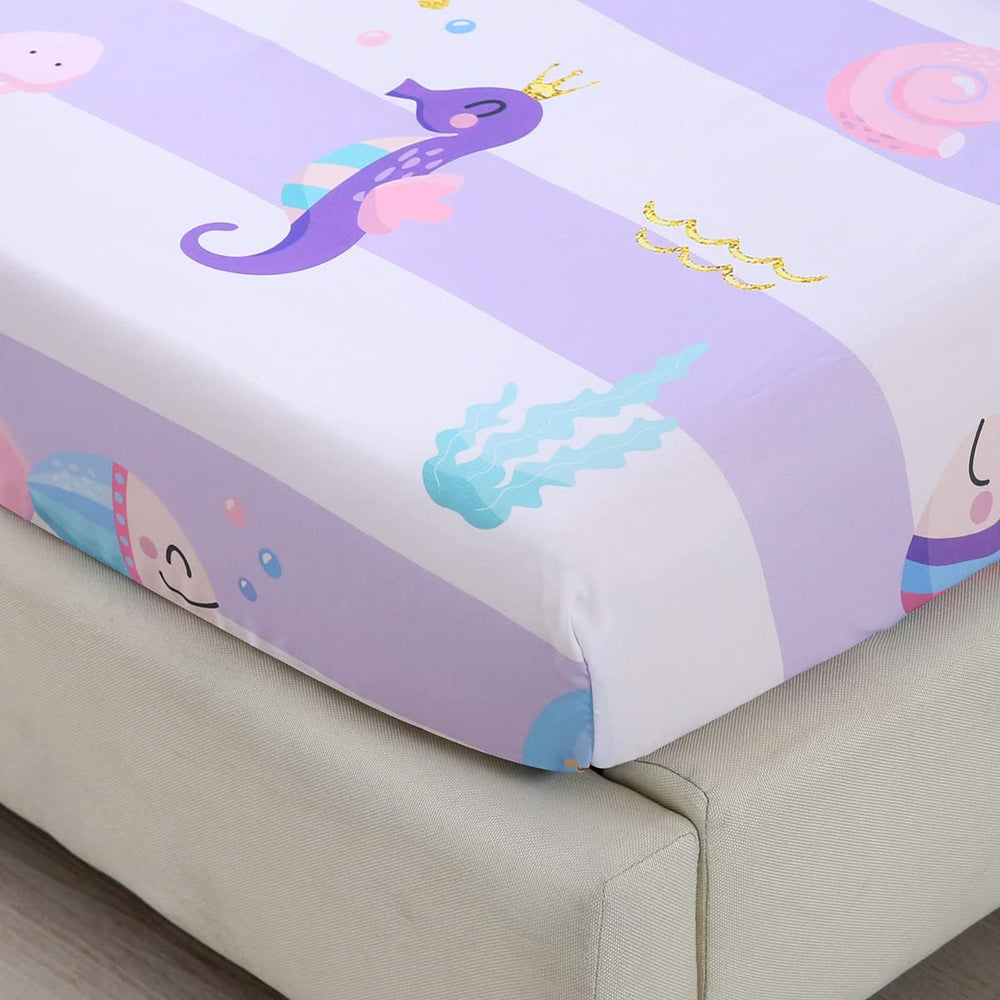 URBONUR mermaid reversible pillowcase pattern offers two looks for bedtime variety.