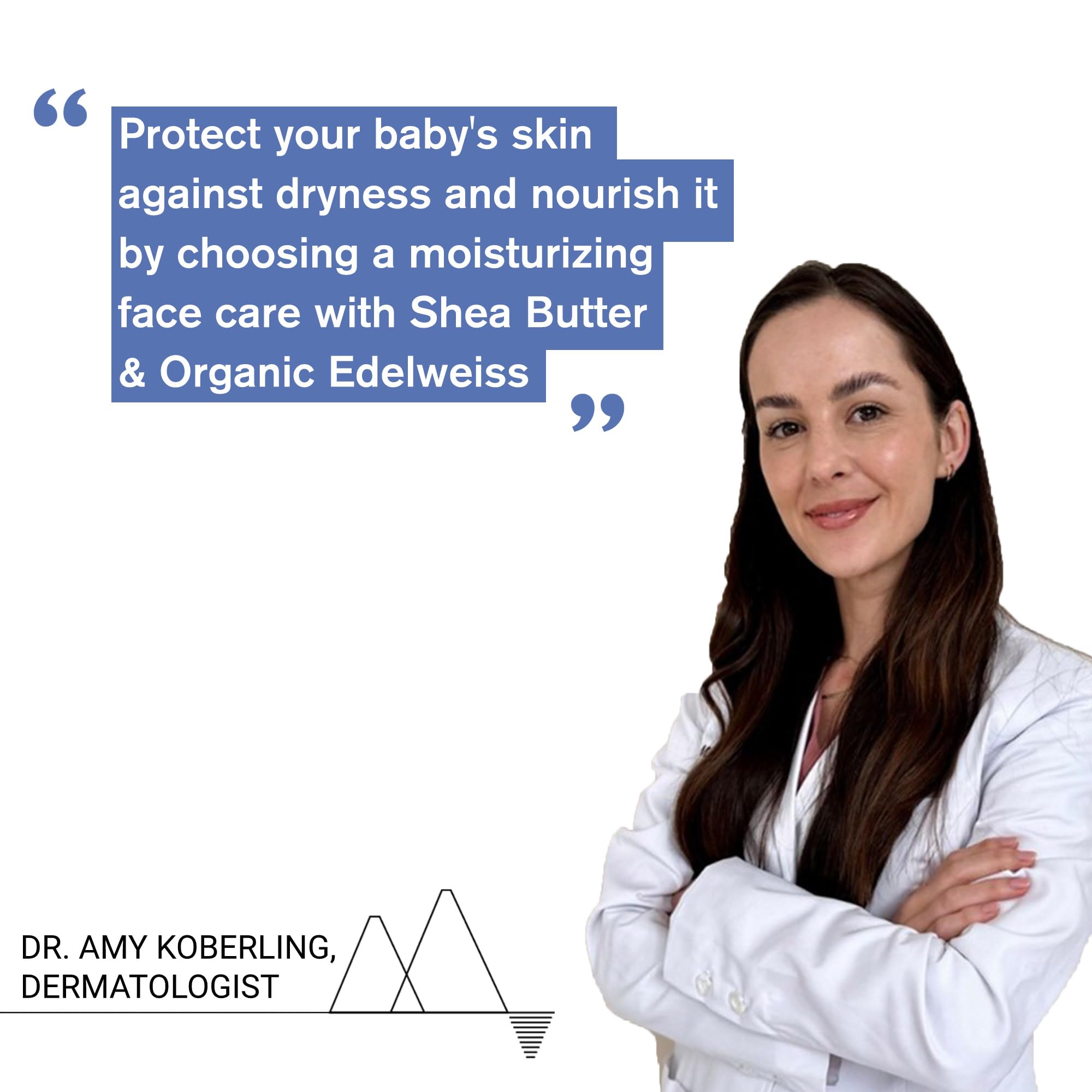 Soft, hydrated baby skin after applying Uriage cream