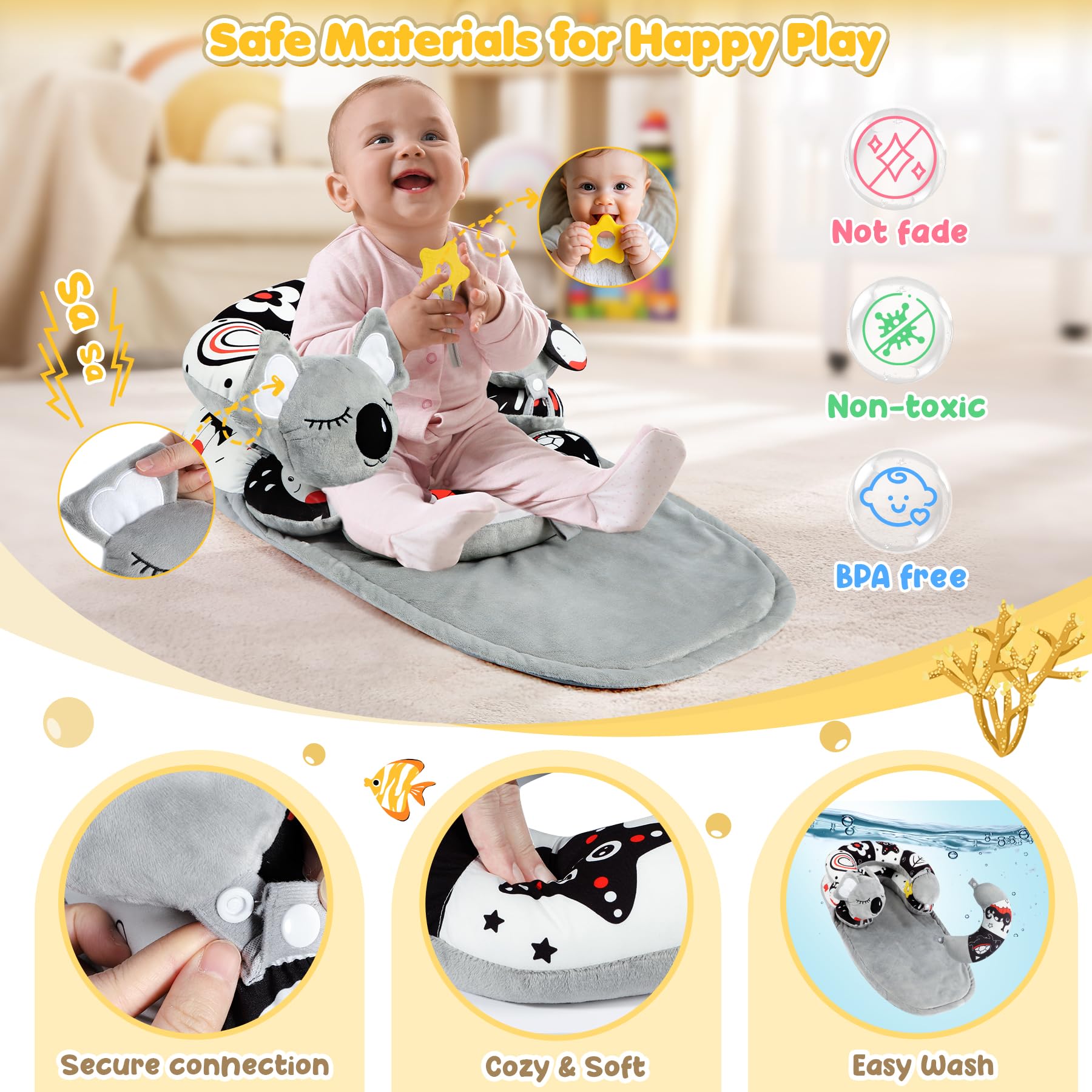 URMYWO anti-slip tummy mat ensures stability during play