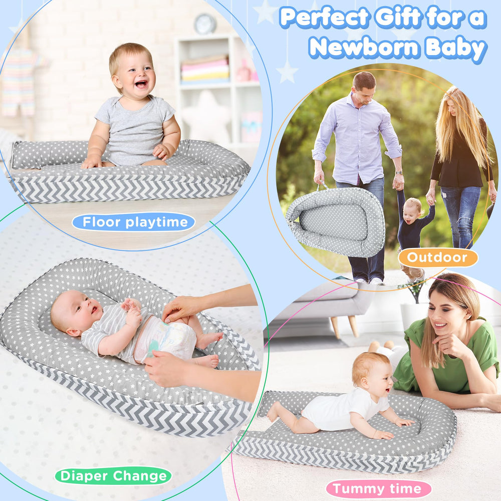 URMYWO baby lounger portable for home and travel use.
