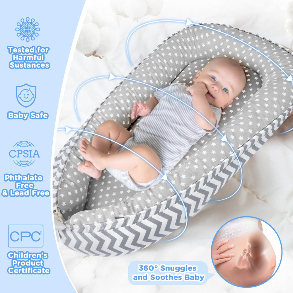 URMYWO lounger showing pure cotton fabric for breathable comfort.