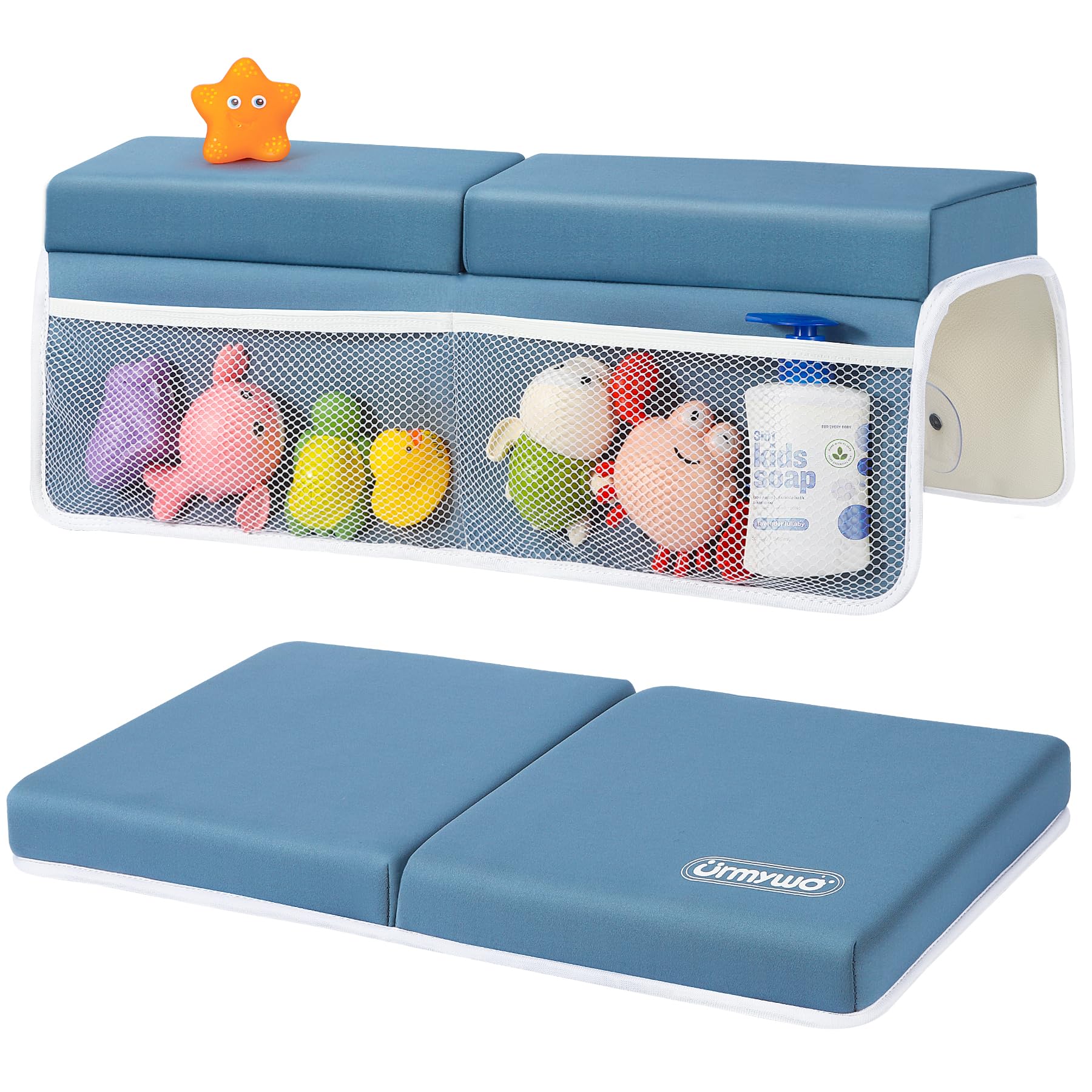 URMYWO bath kneeler and elbow rest pad set with plush cushioning for comfortable bath time