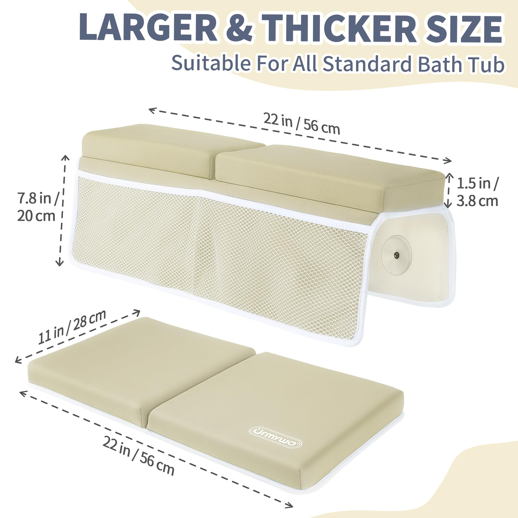 URMYWO ergonomic design supports comfortable posture during baby bath routines.