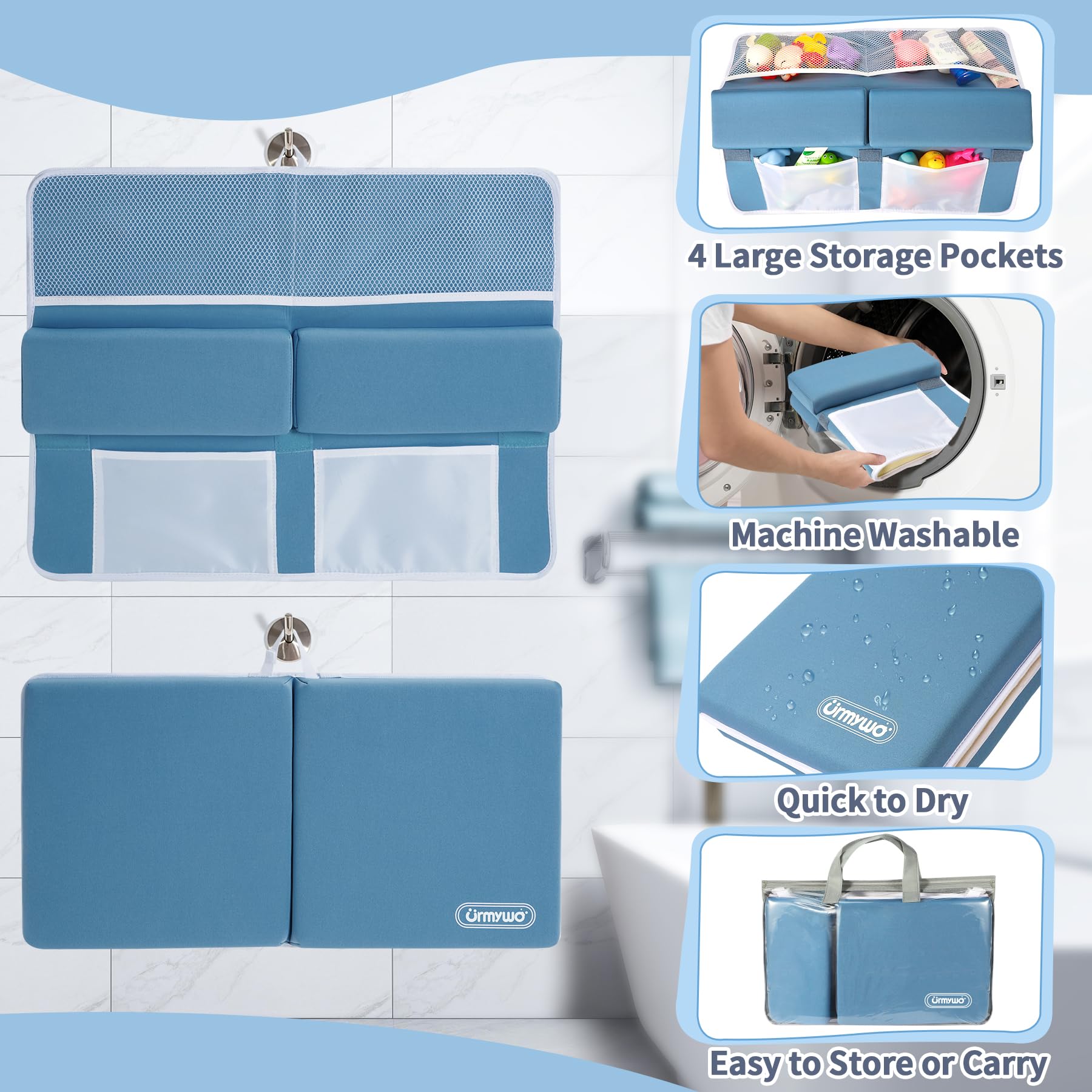 URMYWO safety-focused design reduces slips in the tub
