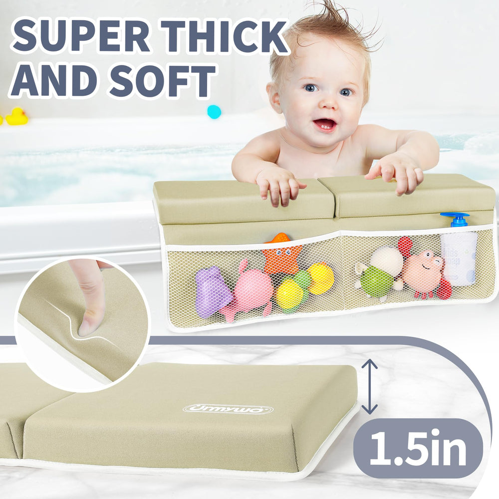 URMYWO suction cups provide stable grip on tub walls for safe baby baths.