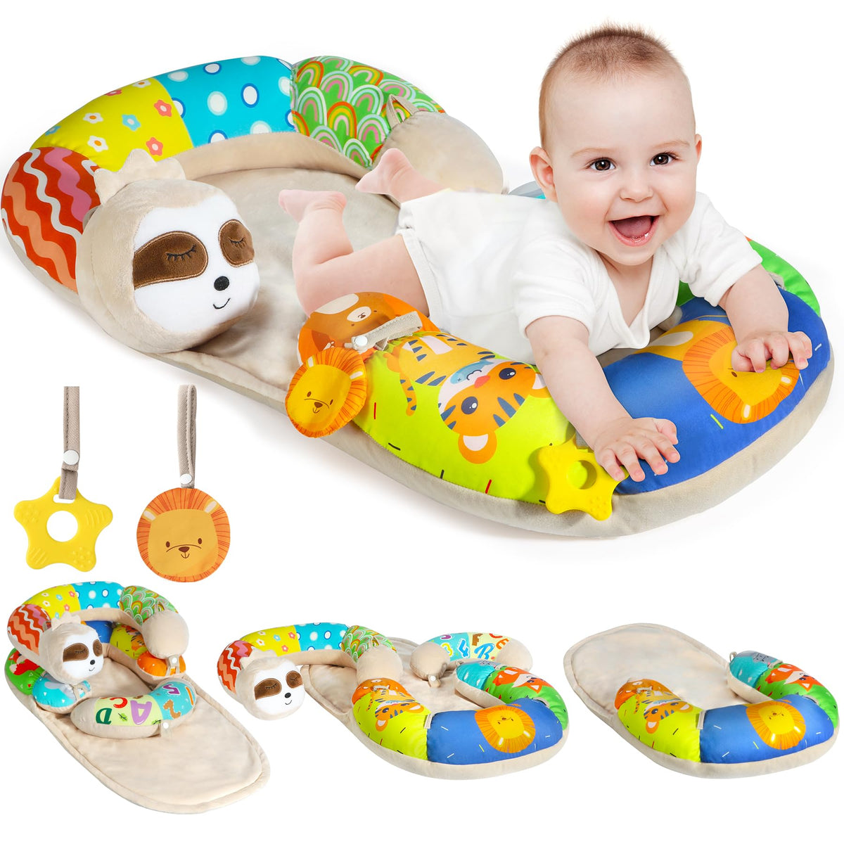 URMYWO Tummy Time Mat main view showing 4-in-1 design for infants