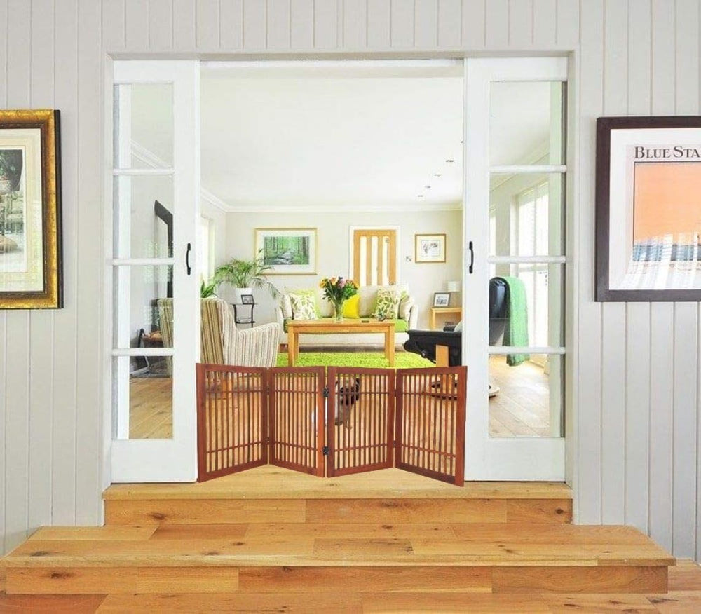 Solid Acacia wood gate by Urnporium, natural finish and sturdy