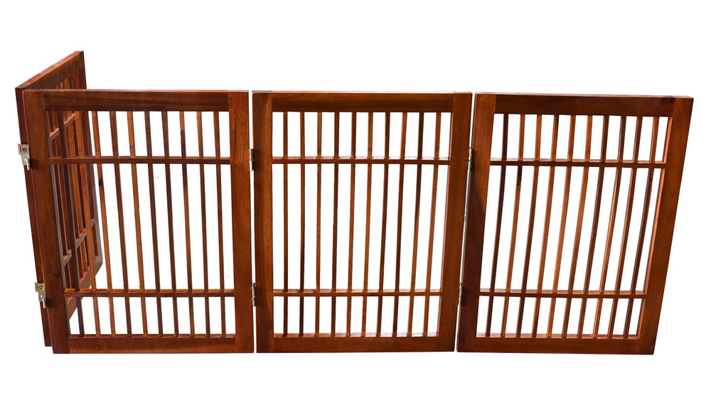 Urnporium wide Z-shape gate blocks pet access stylishly