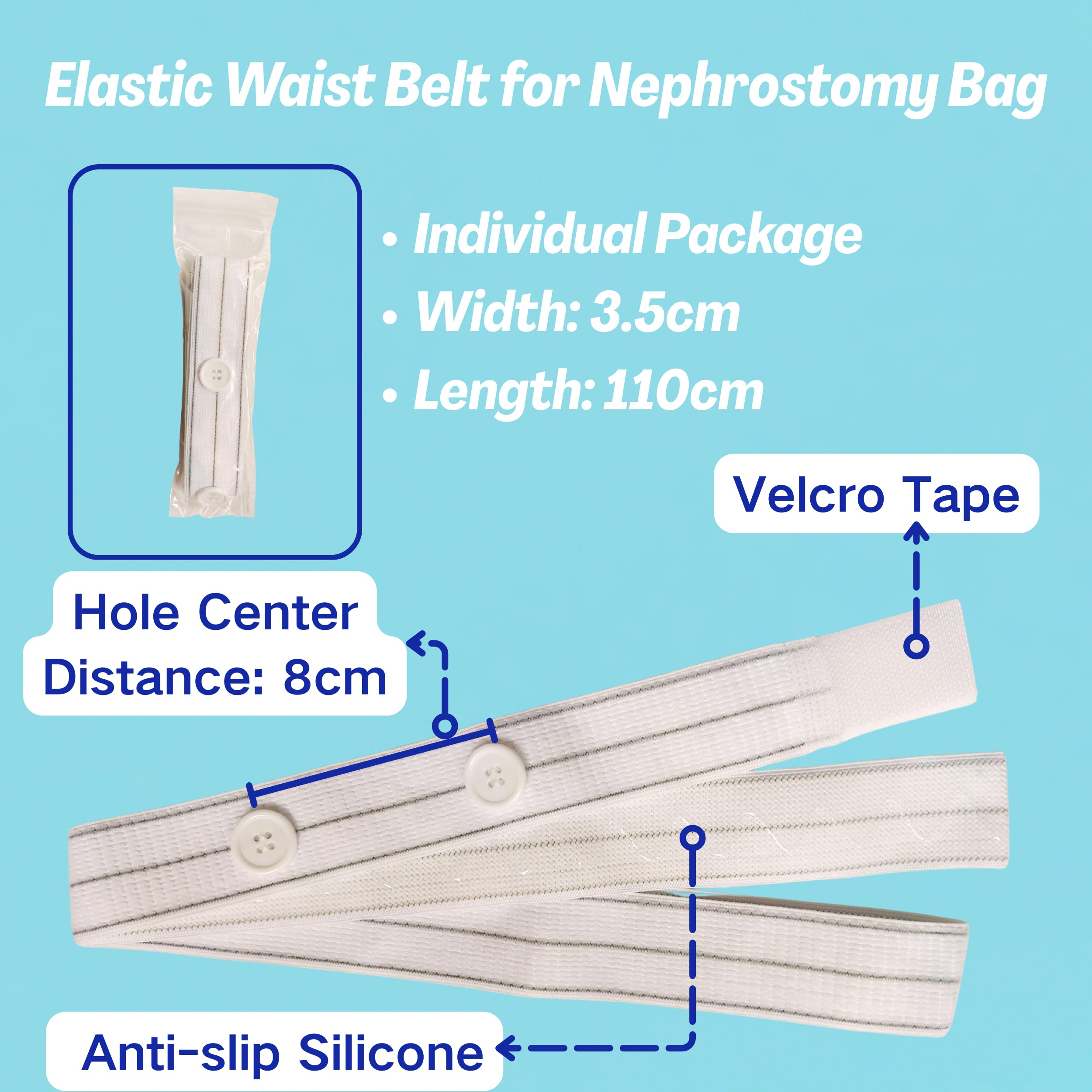 Urosagan 24-inch medical tube extending reach for drainage.
