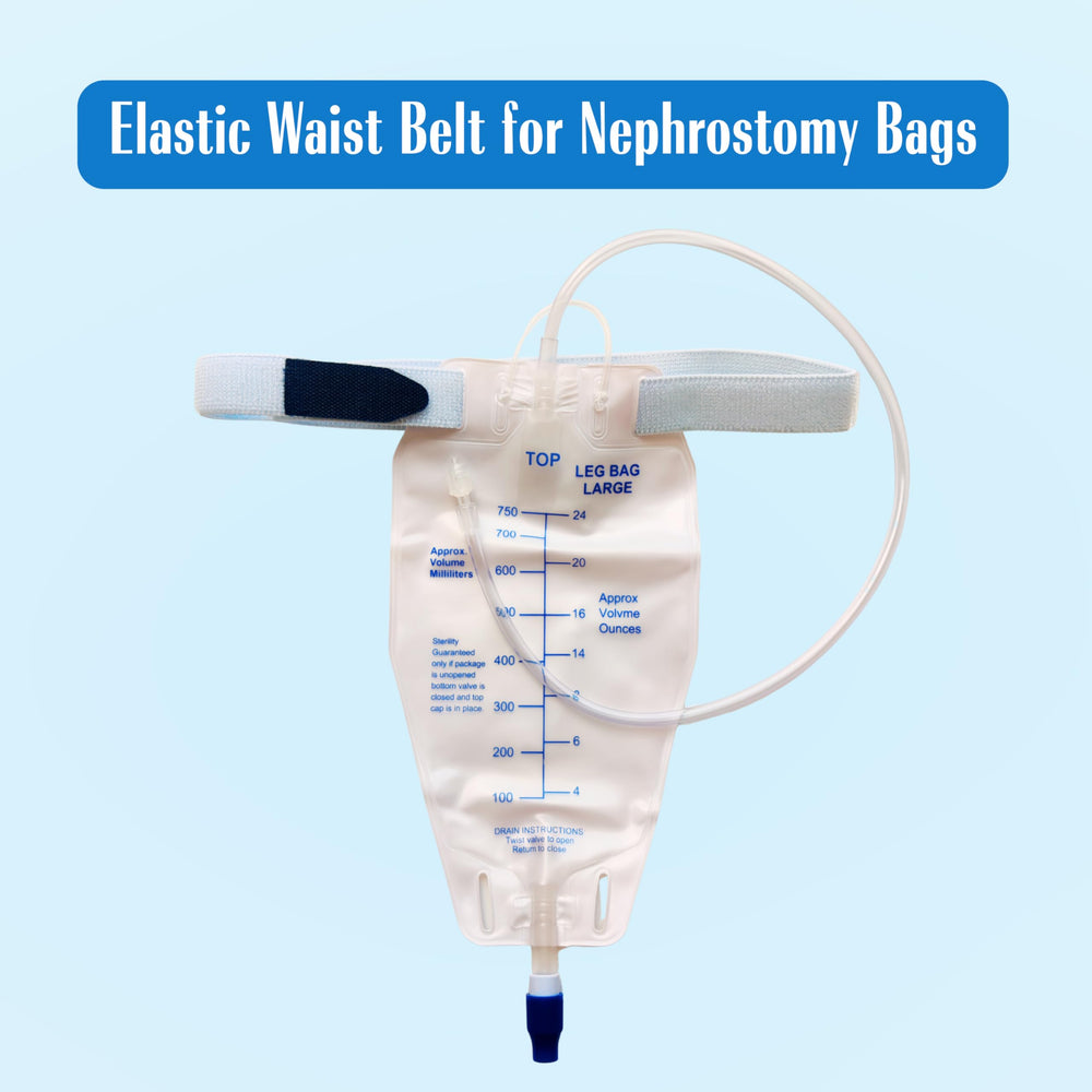 Urosagan pack of 3 complete drainage sets with tubing and strap.