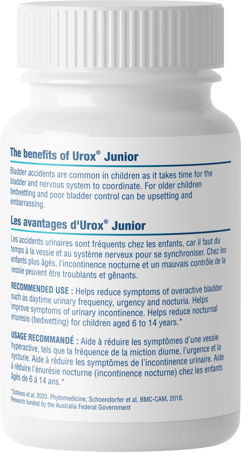 UROX Junior packaging emphasizing sustainability and GMP-certified manufacturing