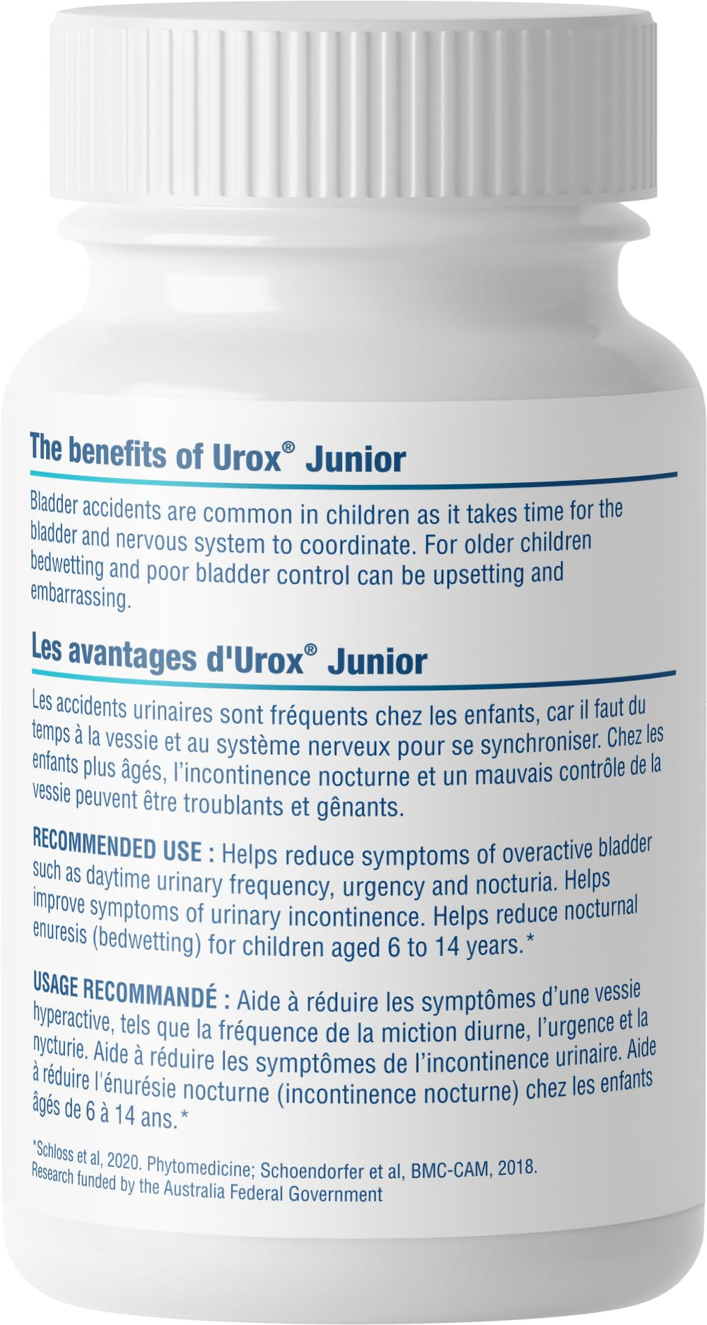 UROX Junior packaging emphasizing sustainability and GMP-certified manufacturing
