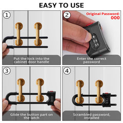 URYAZO ABS plastic lock closeup, emphasizing odorless, durable material.