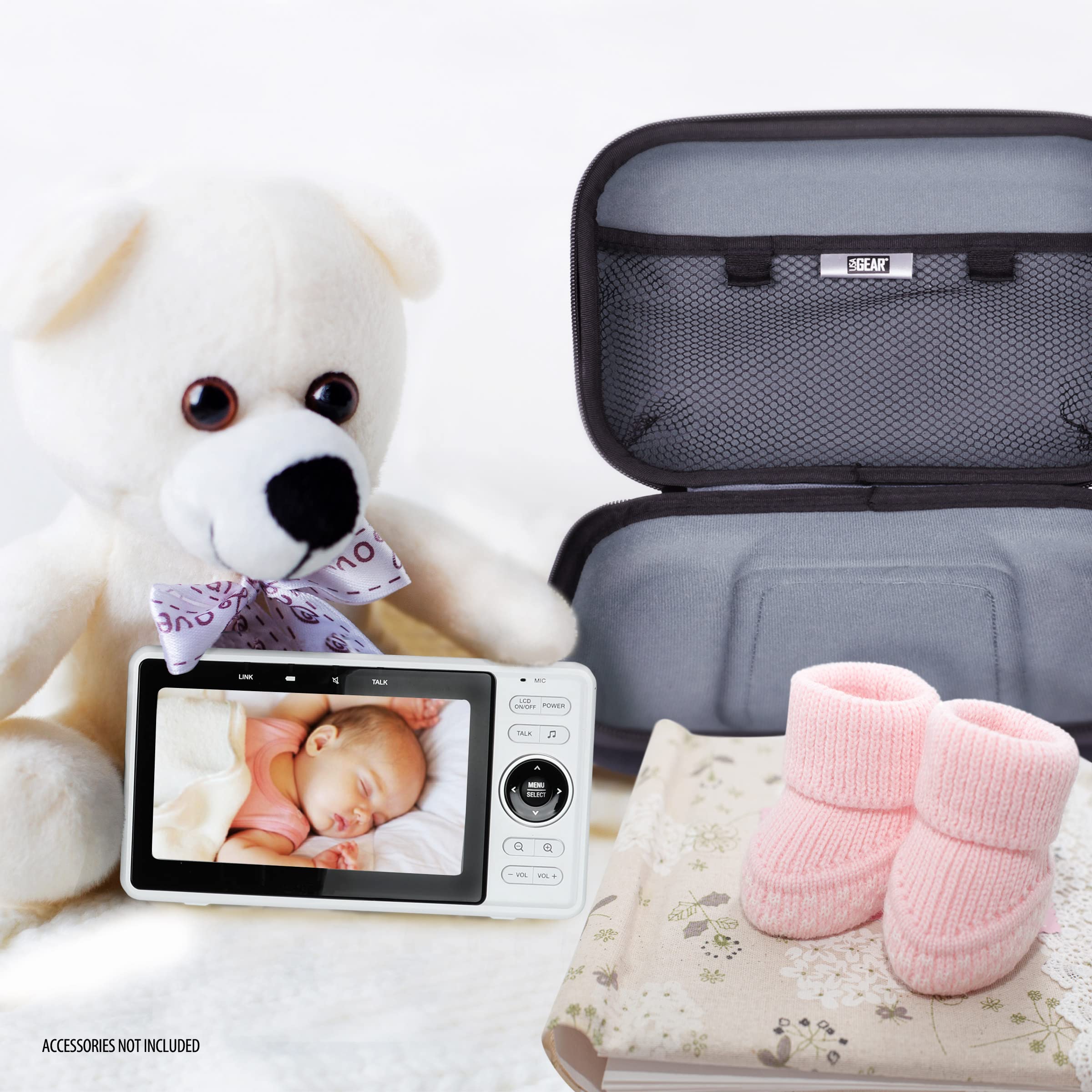 USA Gear case interior with soft felt lining and organized pouches