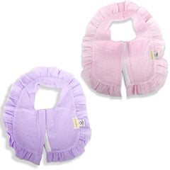 usakinon front-closure baby bib in pinkpurple for quick changes and drool protection